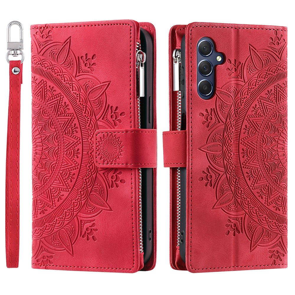 For Samsung Galaxy M54 5G / F54 5G Imprinted Phone Case Imprinted Mandala Flower Pattern PU Leather Stand Cover For Samsung Galaxy M54 5G / F54 5G Imprinted Phone Case Imprinted Mandala Flower Pattern PU Leather Stand Cover